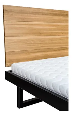 Image de Lit en bois Lits doubles Bois véritable 180x200cm Chambre à coucher Lits en bois massifs