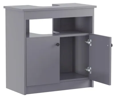 Produktbild von Waschbeckenunterschrank 60 cm dunkelgrau 60x60x30 cm mit offenem Fach