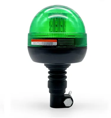 Image de Gyrophare vert à LED / feu de signalisation avec 40 LED et 3 modes d'éclairage, 12–24 V, homologation E9