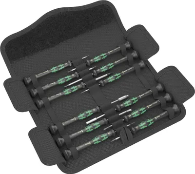 Image de Jeu de tournevis pour l'électronique, 12 pièces, dans une trousse avec extracteur Wera | 4013288194831