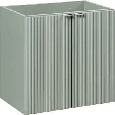 Produktbild von Badezimmerschrank 60 Cm Grün Reed Green Gefräst Modern Mdf