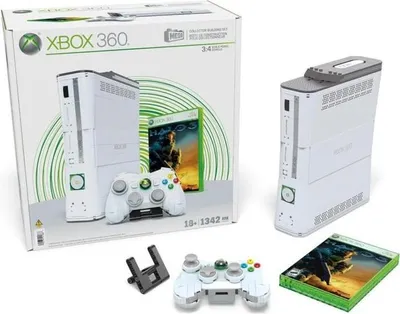 Zdjęcie produktu dla Zestaw Konstrukcyjny MEGA Replika Xbox 360, 1342 Elementy, Kontroler z LED, Dla Dorosłych