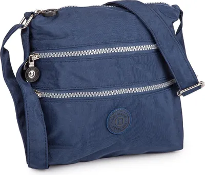 Zdjęcie produktu dla Bag Street Lekka torebka turystyczna na ramię materiałowa granatowa