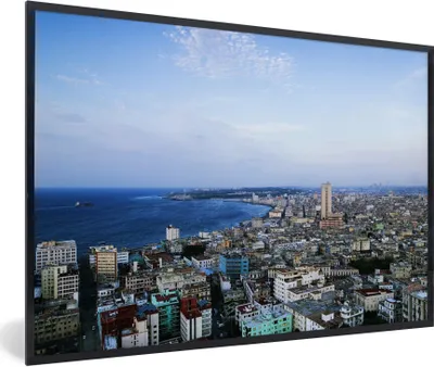 Produktbild von MuchoWow® MuchoWow® Gerahmtes Poster Luftaufnahme der Hauptstadt Havanna in Kuba 60x40 cm - Poster mit zchwarzem Bilderrahmen - Printing - Wanddeko Schlafzimmer