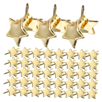 Produktbild von Goldene Kleine Scrapbooking Brads Metallzweibein Nägel 50 Stück Bastelklammern für Selbstgemachte Papierarbeiten