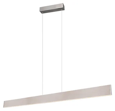 Image de Lustre LED GALWAY argenté 35 W, nuances de blanc, 4200 lm, métal, dimensions : 150 x 150 x 8 cm, IP20, Trio