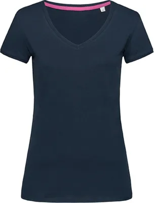 Produktbild von Stedman ST9130 | Women V-Neck Megan Damen T-Shirt - Farbe: Marina Blue - Größe: L