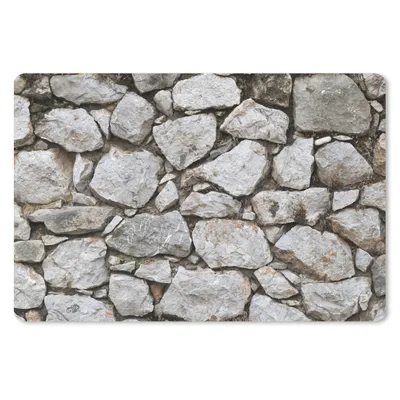 Obrázok produktu pre Podložka pod myš - Kamenný múr s malými a veľkými kameňmi - 27x18cm - Rohožka pod myš