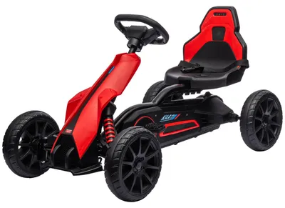 Productafbeelding van HOMCOM Gokart, kinderauto met verstelbare stoel, loopfiets, rood