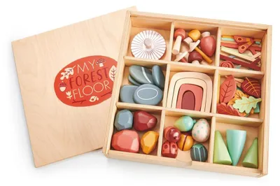 Produktbild von Tender Leaf Holzspielbox Waldboden - kreatives Montessori Spielzeug für Kinder