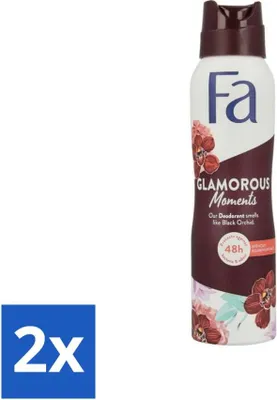 Obrázok produktu pre Fa – Glamorous Moments – Dezodorant v spreji – Čierna orchidea – 150 ml – Výhodné balenie – 2 kusy