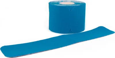Produktbild von axion® PRECUT Kinesiotape blau, selbstklebend 25 x 5 cm, 20 vorgeschnittene Sport Tapes, Bandage wasserfest
