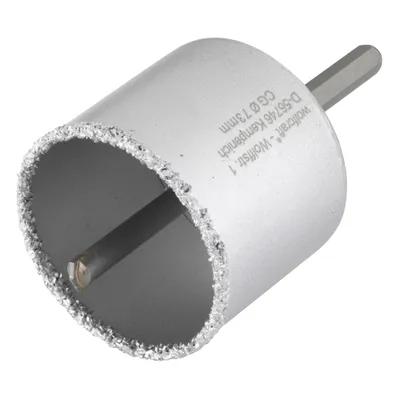 Immagine prodotto di Punzone Wolfcraft HM, diametro 73mm gambo 6hr.e punta, profondità di taglio 55mm 3897000