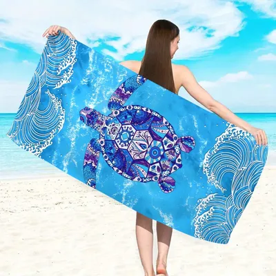 Produktbild von Mikrofaser Strandtuch 180x90 cm – Sandfrei, Schnelltrocknend, Saugfähig & Leicht – Kompakt für Pool, Camping & Strand