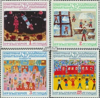 Produktbild von Briefmarken Bulgarien 1974 Mi 2333-2336 (kompl.Ausg.) postfrisch Kinderzeichnungen