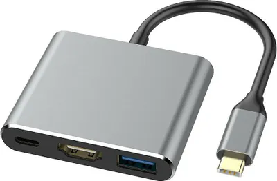 Produktbild von MMOBIEL HDMI Typ C HUB HDMI Adapter USB C zu HDMI Adapter USB 3.1-3.0 (GRAU)