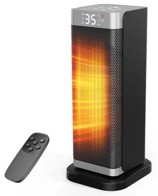 Obrázok produktu pre Elektrický ohrievač – 2000 W, keramický, čierny, s diaľkovým ovládaním a časovačom