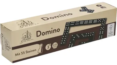 Produktbild von Natural Games Classic Games Domino in Holzbox, 55 Steine