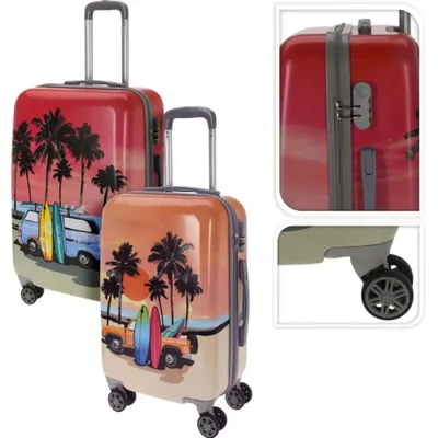 Immagine prodotto di Excellent KO-DG9001020 su rotelle, set da 2 pezzi, motivo tropicale