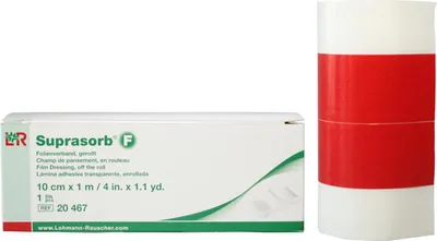 Produktbild von Suprasorb F Folienverband transparent aufgerollt 10 cm x 1 m