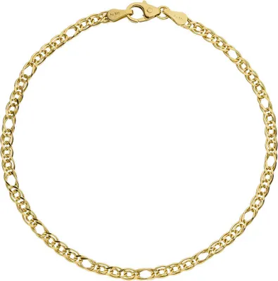 Produktbild von 3mm Zwillings-Panzerarmband Armband Armschmuck aus 585 Gold Gelbgold 19cm