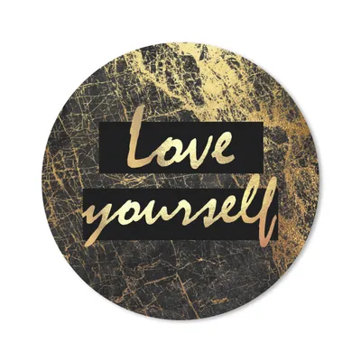 Produktbild von MuchoWow® Mauspad Mousepad Zitat - Zuversicht - Gold 50x50 cm - Mousepads - Maus Mat - Pad - Mausunterlage - Vinyl