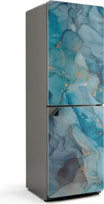 Zdjęcie produktu dla Abstrakcyjne fale i plamy - Magnetyczna osłona lodówki - Folia dekoracyjna magnetyczna do kuchni - Magnetyczna dekoracja lodówki - Samoprzylepna tablica magnetyczna - Folia magnetyczna na drzwi lodówki - 60x190 cm