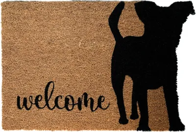 Image de 40x60 cm Tapis de bienvenue en noix de coco pour chien - pour l'extérieur et la maison