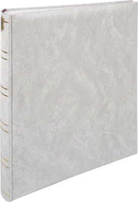 Image de Album photo BASICLINE 30x36,5 cm blanc, couverture vinyle, gaufrage doré, 400 photos