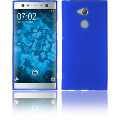 Produktbild von PhoneNatic Case kompatibel mit Sony Xperia XA2 Ultra - blau Silikon Hülle matt Cover