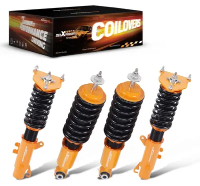 Image de Mini Cooper R50 R52 R53 - Kit de suspension réglable en hauteur - Pour une conduite abaissée - Essieu avant et essieu arrière - Modèles de 2001 à 2006 - Coupé et cabriolet
