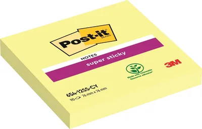 Zdjęcie produktu dla Post-It 7100263706, Kwadrat, Żółty, Papier, 76 mm, 76 mm, 90 ark.