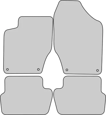 Produktbild von Exclusive Design Fußmatten passend für Peugeot 308 1 Bj. 2007-2013, Naht:Silber. Deluxe Velours