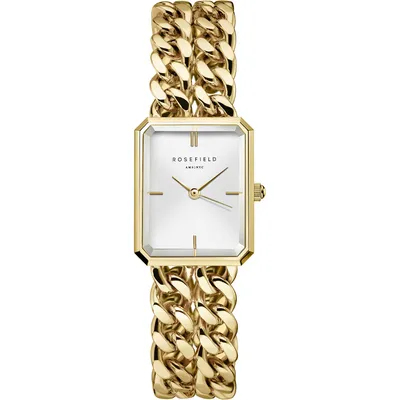 Produktbild von ROSEFIELD Damenuhr Octagon XS Studio Kettenuhr Gold SWGSG-O76