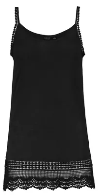Produktbild von EIGHT 2 NINE Spaghetti Kleid-Top mit Häkelsaumdetails Größe: L