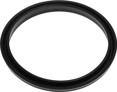 A black ring-shaped gasket is shown against a white background.