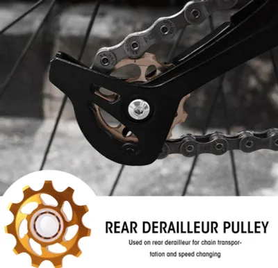 Obrázek produktu pro Haofy Derailleur Pulley, 11T Wheel Rear Derailleur Pulley pro náhradní díly horských kol, kolo (zlaté)