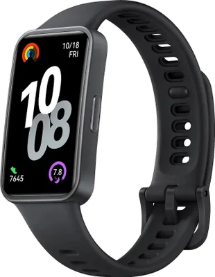 Produktbild von HUAWEI Band 10, Slim Polymer Material Case, Comfort Wristband, Professional Sleep Analysis, AI-Powered Fitness Tracking, Fast Charging, Compatible with Android & iOS, Black