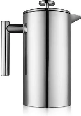 Obrázok produktu pre Kávovar French Press z nehrdzavejúcej ocele, 1,5 l, strieborný