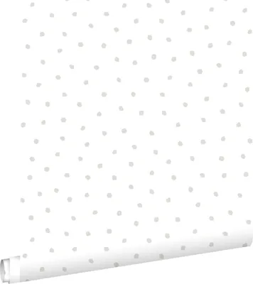 Obrázek produktu pro ESTAhome tapeta tečky šedá a bílá 53 cm x 10,05 m