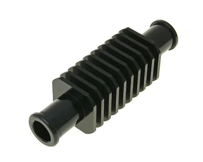 Obrázek produktu pro Durchlaufkühler / Minikühler Aluminium schwarz (30x103mm) 17mm Schlauchanschluss