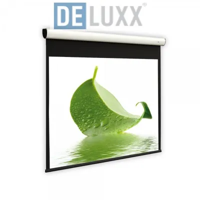 Immagine prodotto di 16:9 DELUXX Cinema Elegance Beamer Motorleinwand 193 x 158 (183 x 103) cm (12776) / FULL HD / 3D / 4K / HDTV