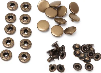 Image de 10 pièces de 15 mm en métal de fermeture à bouton-pression pour accessoires de vêtements #1