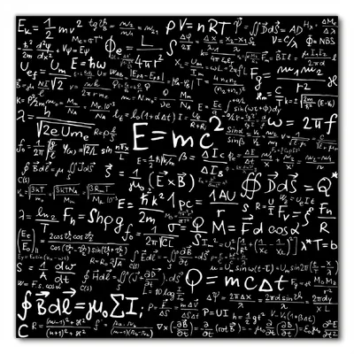 Produktbild von Wallario selbstklebende Möbelfolie/ Tischdecke für Innen und Außen, Größe: 90 x 90 cm - Mathematische Formeln  Relativitätstheorie