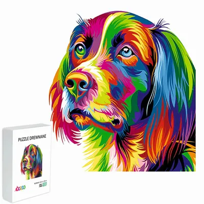 Produktbild von Pasjo24 Holzpuzzle 133 Teile Hund Motiv Kinder Erwachsene