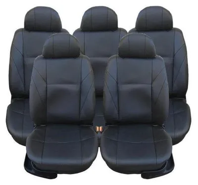 Produktbild von Sitzbezüge für VW Touran, Sharan, Ford Galaxy, Citroën C8, Peugeot 307SW, Citroën C4 Grand Picasso, Ökoleder, schwarz