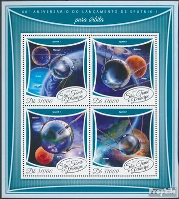Produktbild von Briefmarken Sao Tome e Principe 2017 Mi 7478-7481 Kleinbogen (kompl. Ausgabe) postfrisch Sputnik 1