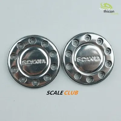 Produktbild von ScaleClub 1:14 Nabendeckel SCANIA für Eurofelgen aus Edelstahl