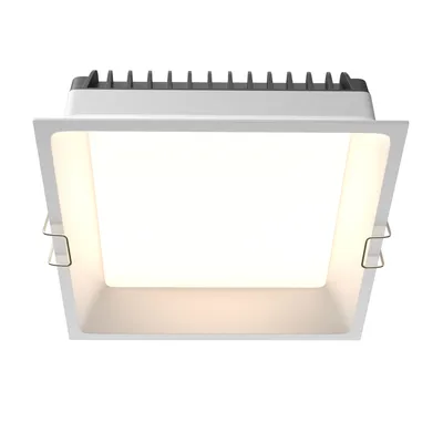 Productafbeelding van Maytoni Inbouwspots Okno LED, wit, van aluminium en kunststof, 24W, geschikt voor keuken, slaapkamer, woonkamer, eetkamer, hal