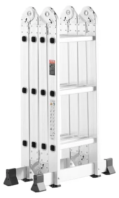 Image de Échelle pliante multifonctionnelle - 7 en 1 - Échelle pliante - Échelle en A - Aluminium - Capacité de charge : 150 kg